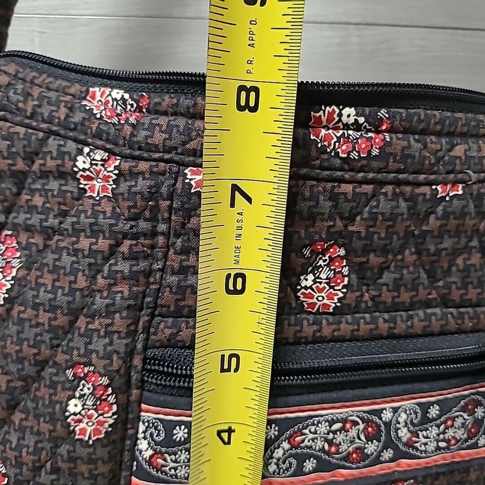 Vera Bradley Fall 2006 Houndstooth Brown Purse Bag Wallet Makeup Bag 3-piece - Picture 9 of 12